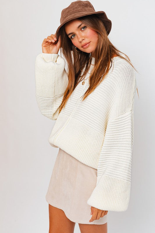 Ribbed Knitted Sweater