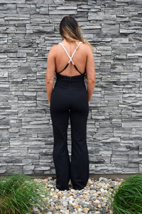 Beaded Shoulder Jumpsuit