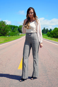 Hailey Plaid Combo Pant