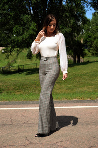 Hailey Plaid Combo Pant