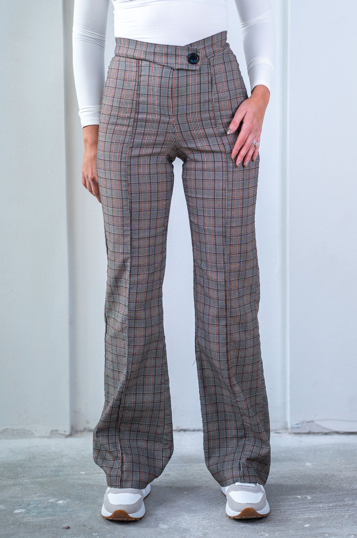 Hailey Plaid Combo Pant