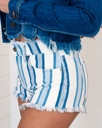 High Rise Stripe Shorts